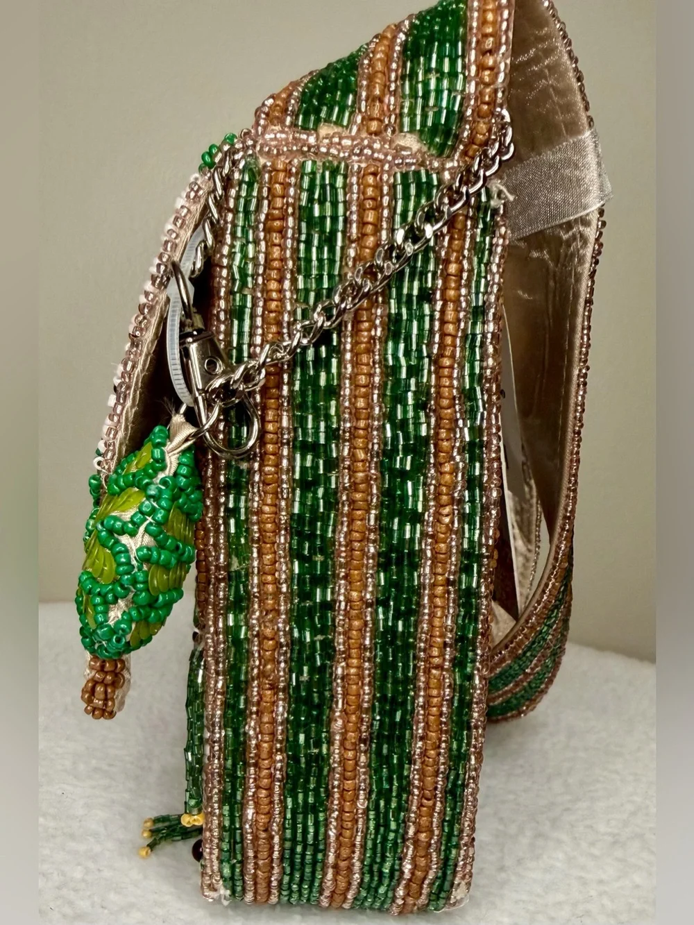 Viral Beaded TJMaxx & Marshalls Palm Tree Shoulder Bag With Bag Charm!!